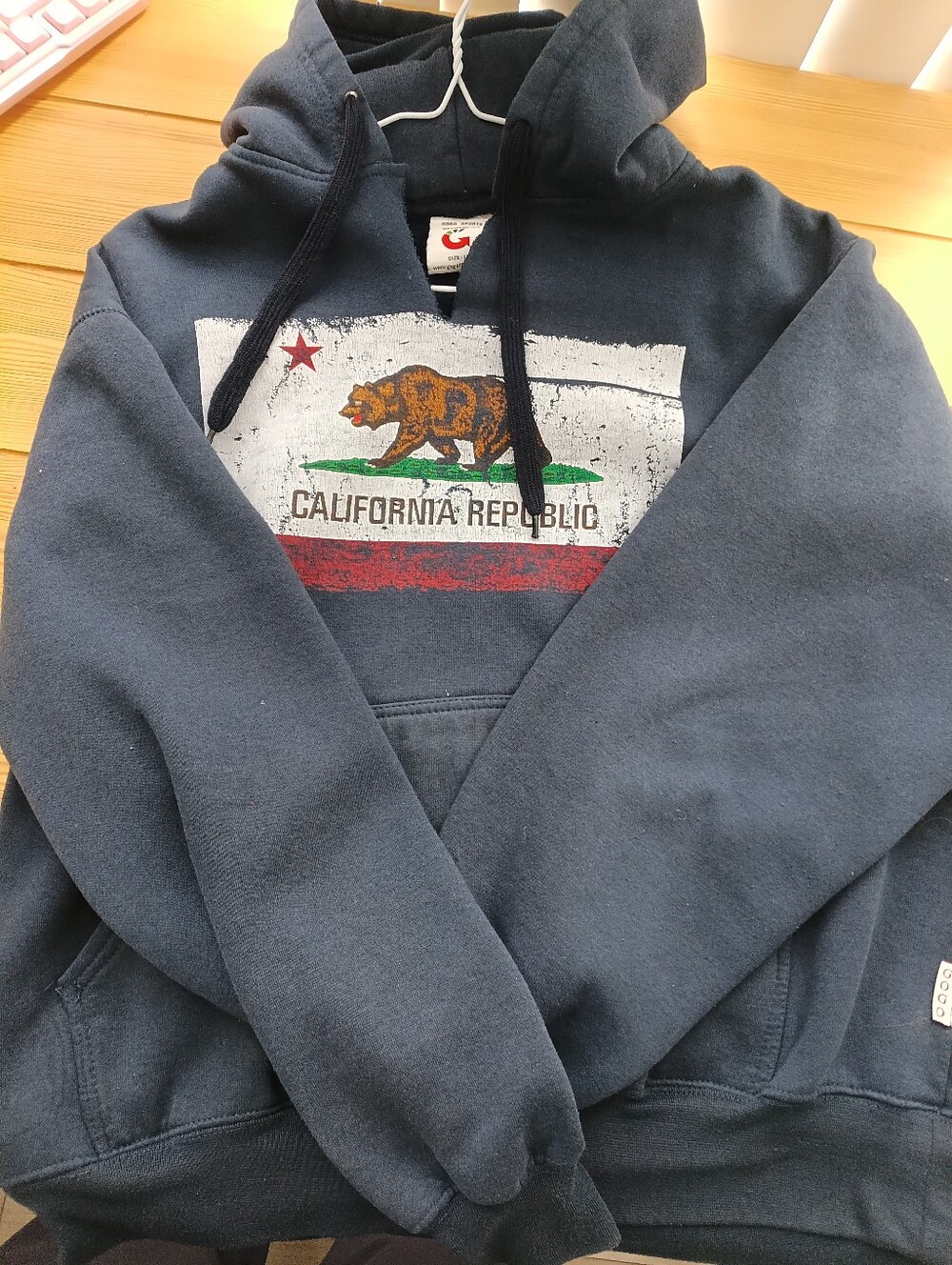 California Republic Navy Blue Pullover Hoodie